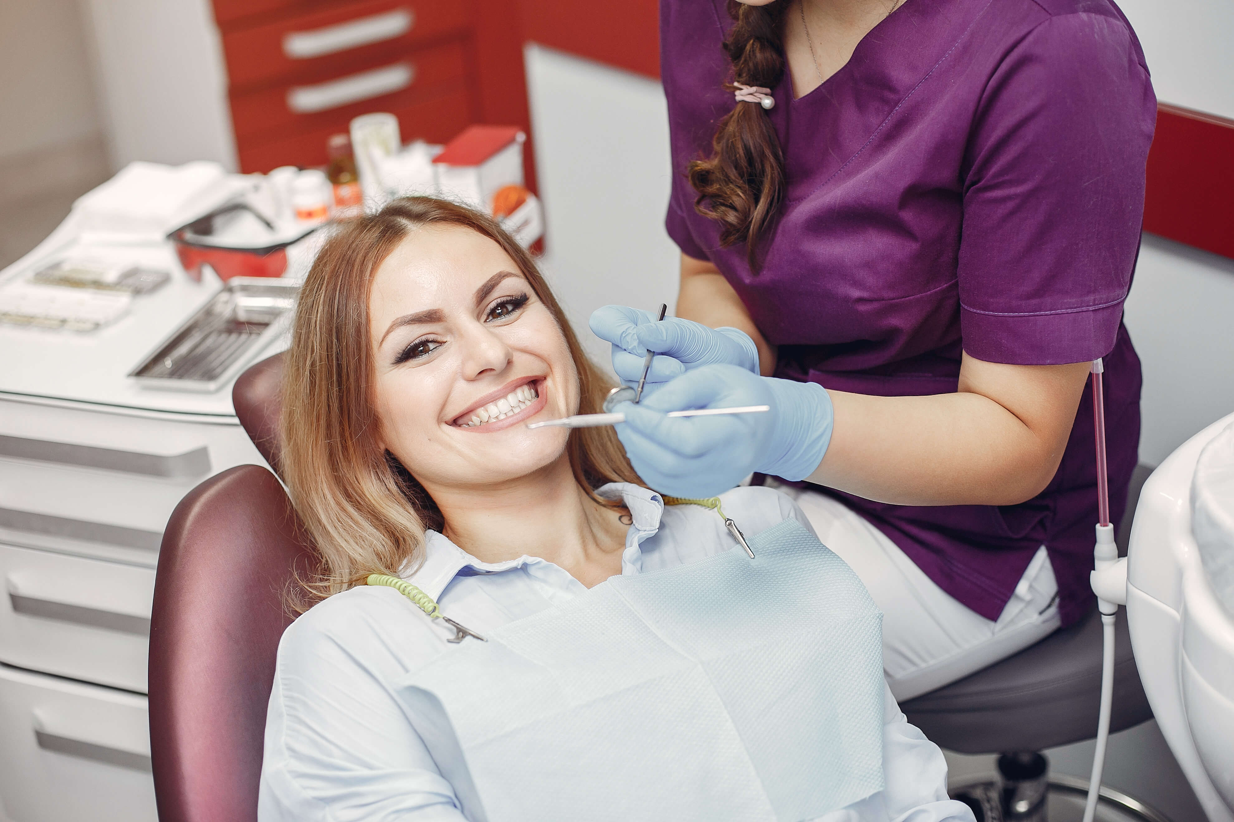 Close-up of a patient's newly transformed smile after undergoing cosmetic dentistry procedures
